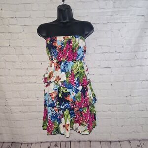 Y2k Tiered Floral Tube Topic Tu Oc Mini Dress Body Central S Made In Usa